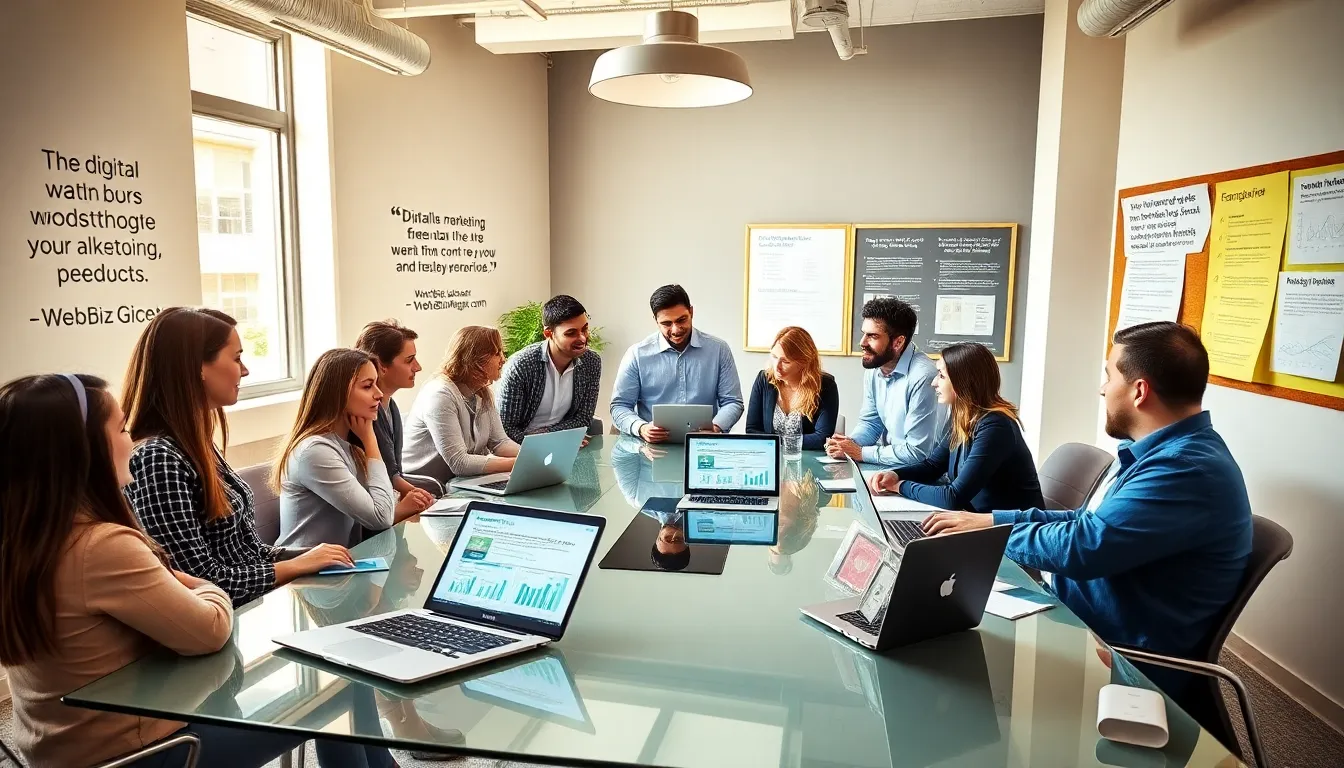 diverse professionals collaborating around a conference table in a modern office.