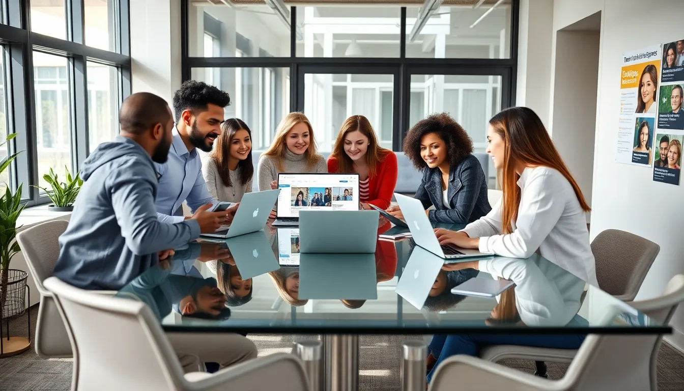 diverse team discussing affordable events in a modern office.